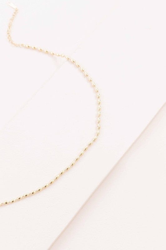 Lovoda Gold / OS Gold Beaded Chain Necklace