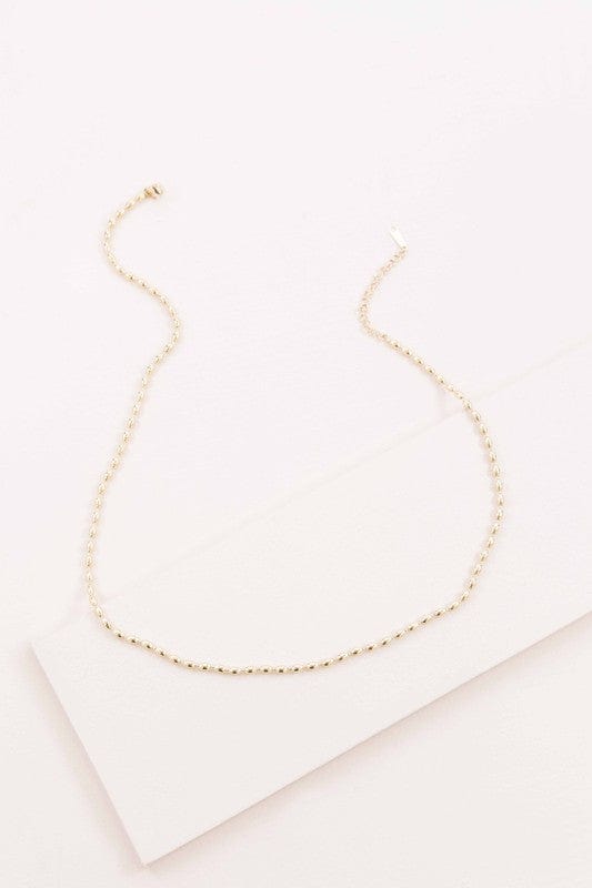 Lovoda Gold / OS Gold Beaded Chain Necklace