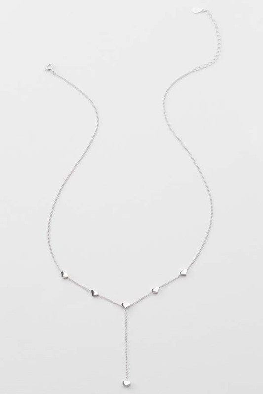 Lovoda Silver / OS Falling in Love Lariat Necklace