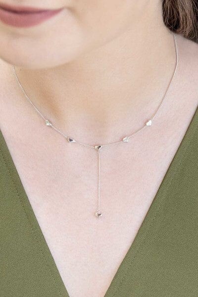 Lovoda Silver / OS Falling in Love Lariat Necklace